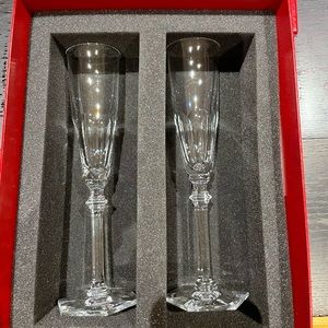 Baccarat crystal champagne flutes. 1 set. Reasonable offers entertained.